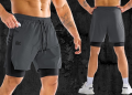BROKIG Men's Liner Gym Shorts